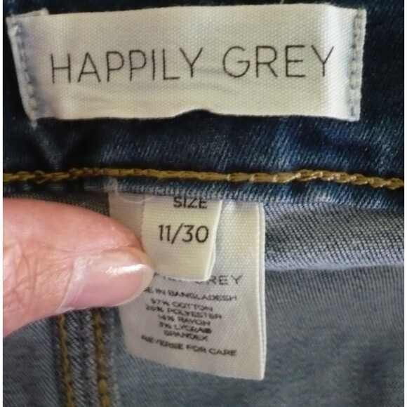 Happily Grey Juniors Size 11/30 Button Details On Front Nautical Bodycon - Picture 7 of 9